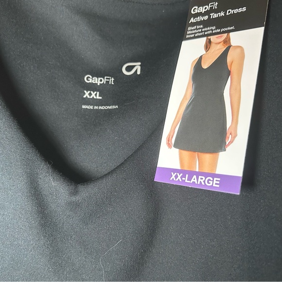 GAP Black Active Dress with Shorts NWT - Picture 3 of 4